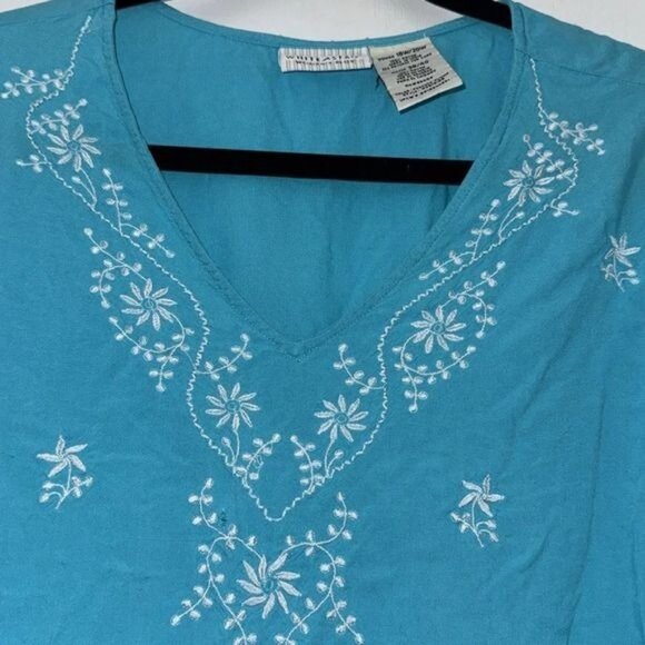 White Stag Womens Plus Peacock Plume Top 18W/20W - Picture 2 of 6